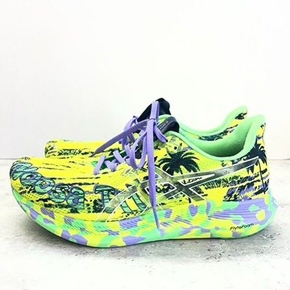 Asics Noosa Tri 14 Low Top Yellow Green Running Sneaker Shoes Womens Size 10.5